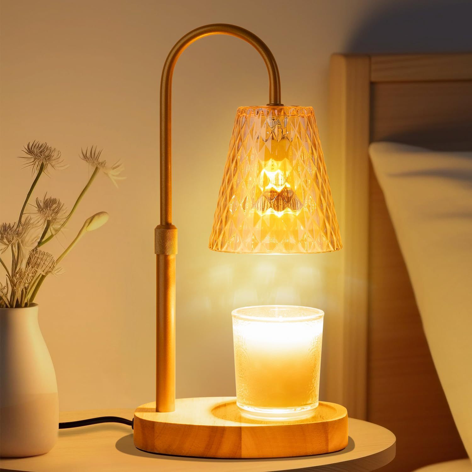 Wax Melts - Lampe chauffe-cire sans flamme avec abat-jour