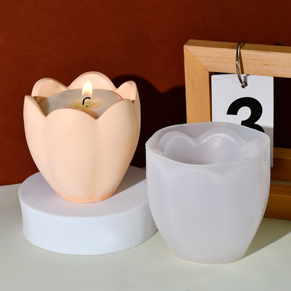 Bougeoir tulipe avec moules en - Candle Containers avis et prix