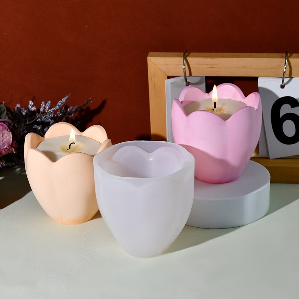 Bougeoir tulipe avec moules en - Candle Containers avis et prix
