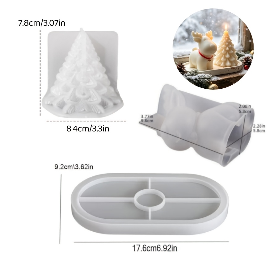 Ensemble de 3 moules en silico - Candle Making Kit avis et prix